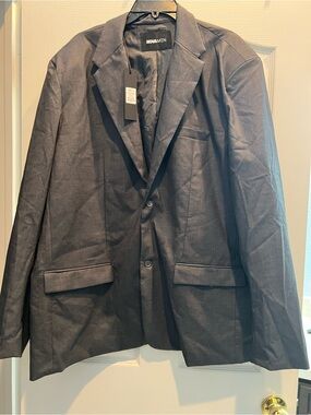 NOVA MEN Charcoal Modern Stretch Suit Jacket